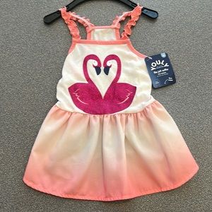Youly Flamingo Dog Dress NWT